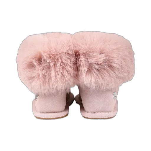 Monnalisa Fur-Ankle Round-Toe Boots