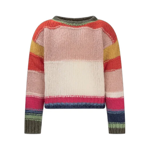 Monnalisa Color-Block Crewneck Sweater