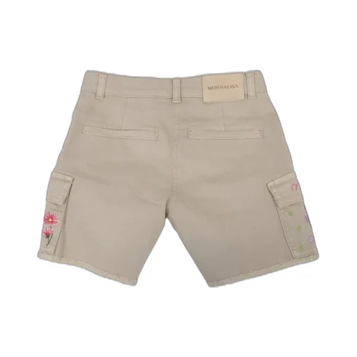 Monnalisa Logo Embroidered Mid-Rise Shorts