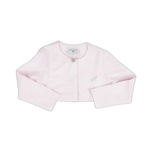 Monnalisa Embellished Crewneck Cardigan