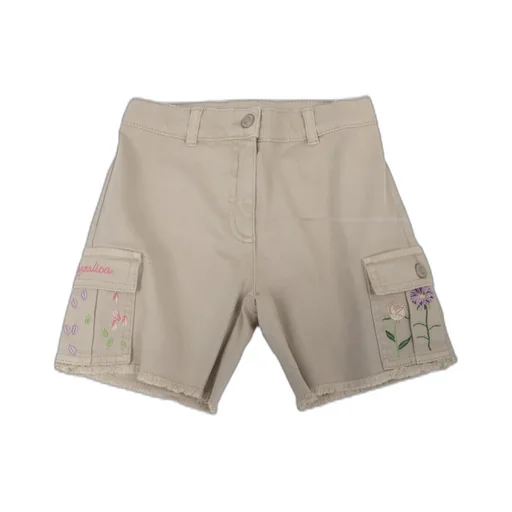Monnalisa Logo Embroidered Mid-Rise Shorts