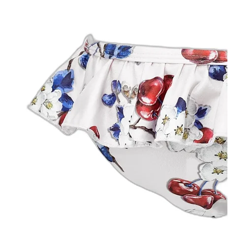 Monnalisa Floral-Printed Ruffled Stretched Bikini Set