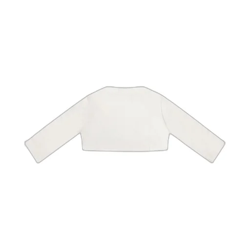 Monnalisa Logo Embellished Cropped Cardigan
