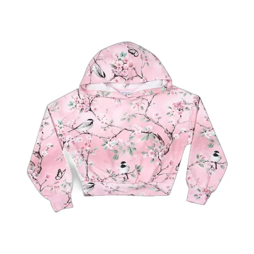 Monnalisa Floral Printed Long-Sleeved Hoodie