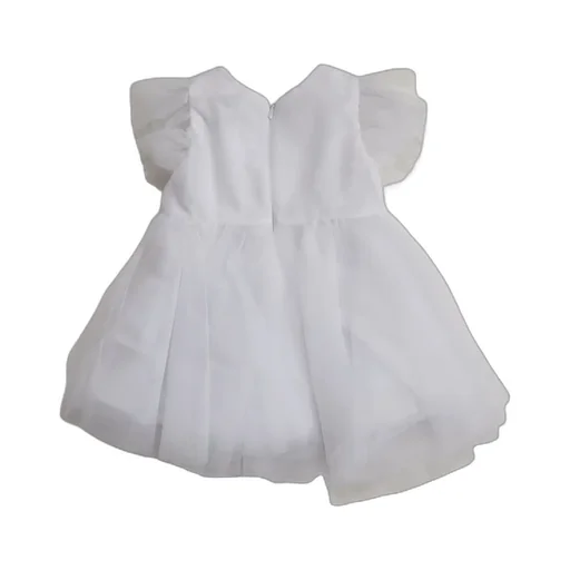 Monnalisa Ruffled Crewneck Dress