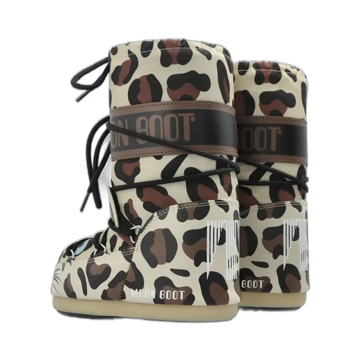 Moon Boot Kids Icon Animal Printed Snow Boots