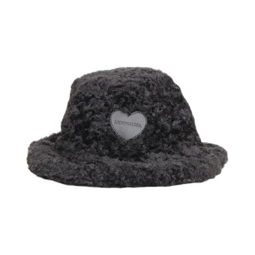 Monnalisa Heart-Patch Dropped Narrow Brim Bucket Hat