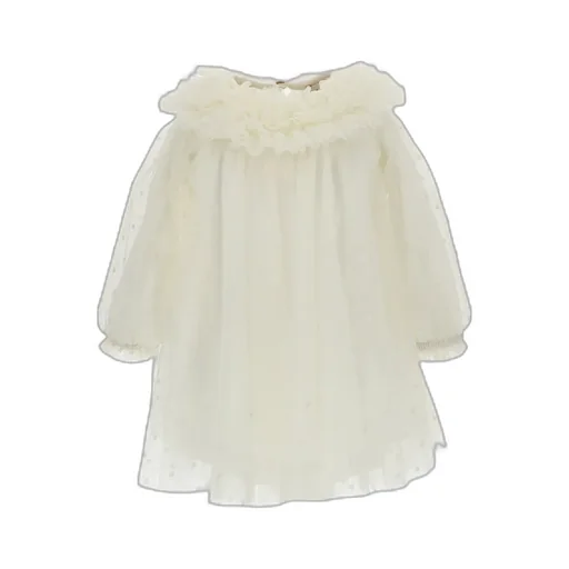 Monnalisa Long-Sleeved Tulle Dress