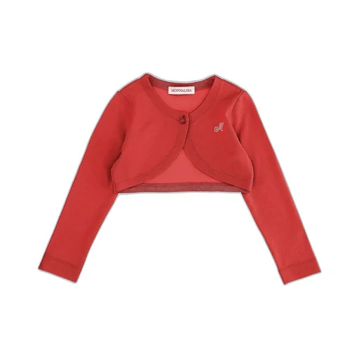 Monnalisa Rounded Cover-Up Cropped Cardigan