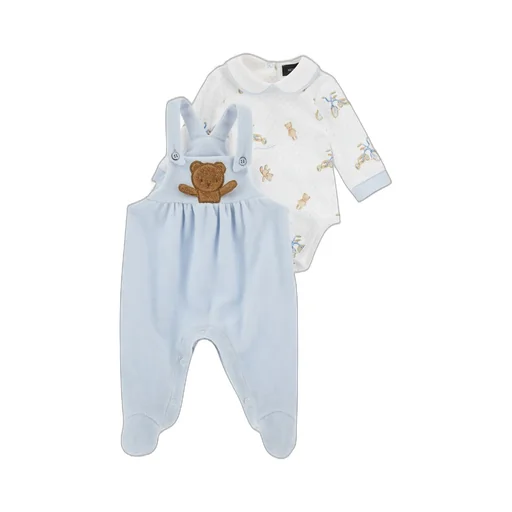 Monnalisa Motorcycle Printed Newborn Two-Piece Set