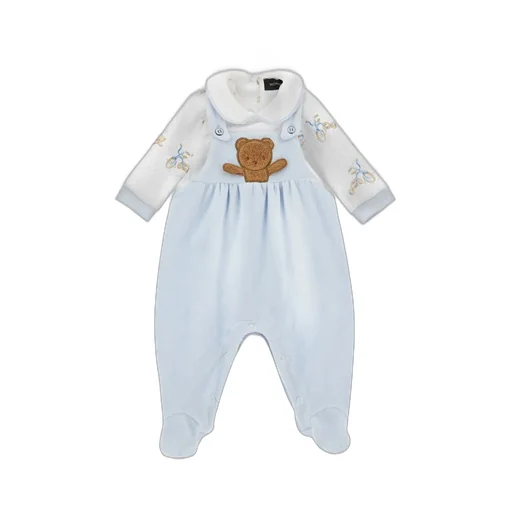 Monnalisa Motorcycle Printed Newborn Two-Piece Set