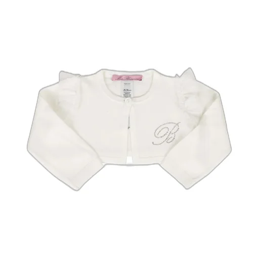 Miss Blumarine Logo Embellished Cropped Cardigan