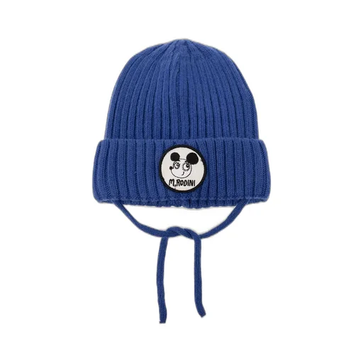 Mini Rodini Logo Embroidered Strapped Beanie