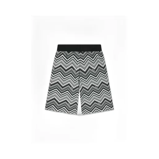 Missoni Kids Chevron Printed Drawstring Bermuda Shorts