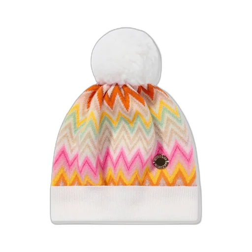 Missoni Kids Zigzag Woven Pompom Detailed Beanie