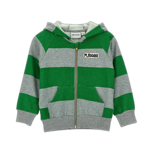 Mini Rodini Striped Zip-Up Hoodie