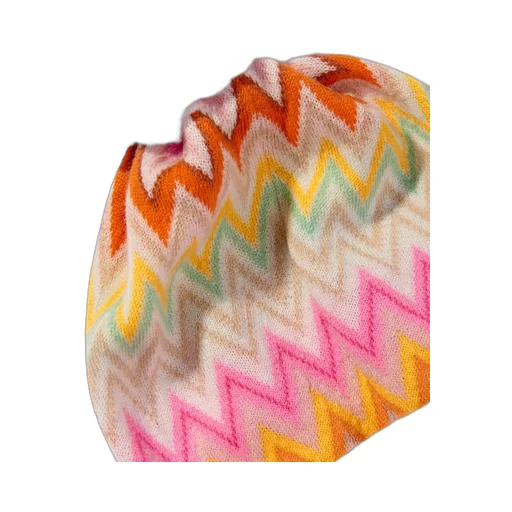 Missoni Kids Zigzag Woven Pompom Detailed Beanie