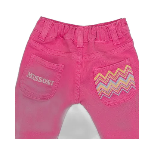 Missoni Kids Kids Zigzag-Embroidered Tapered-Leg Trousers