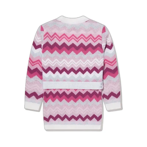 Missoni Kids Zig-Zag Knitted Tied Waist Cardigan