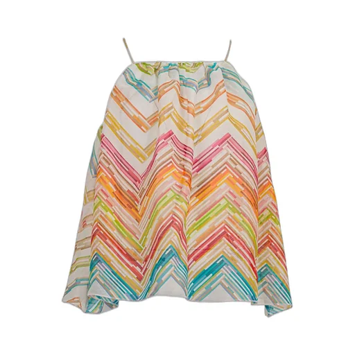 Missoni Kids Logo Charm Zigzag-Printed Blouse