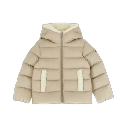 Moncler Enfant Borgan Teddy-Trimmed Hooded Down Jacket