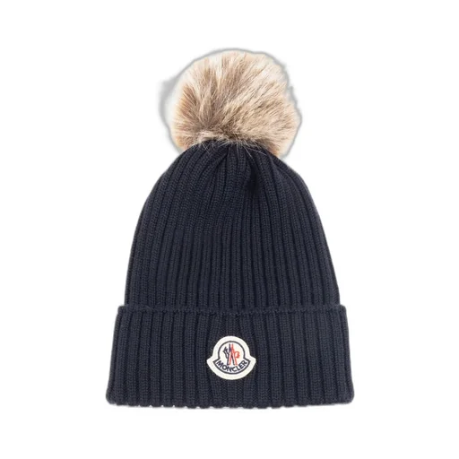 Moncler Enfant Turn Up Ribbed Tricot Hat