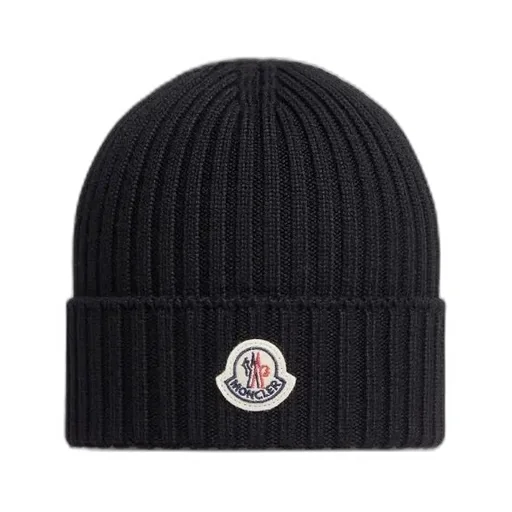 Moncler Logo Wool Beanie Hat