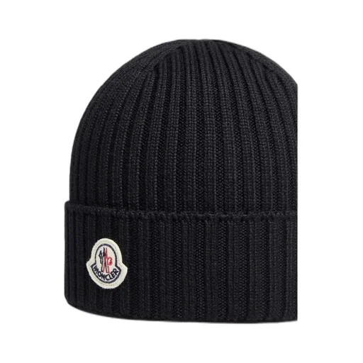 Moncler Logo Wool Beanie Hat