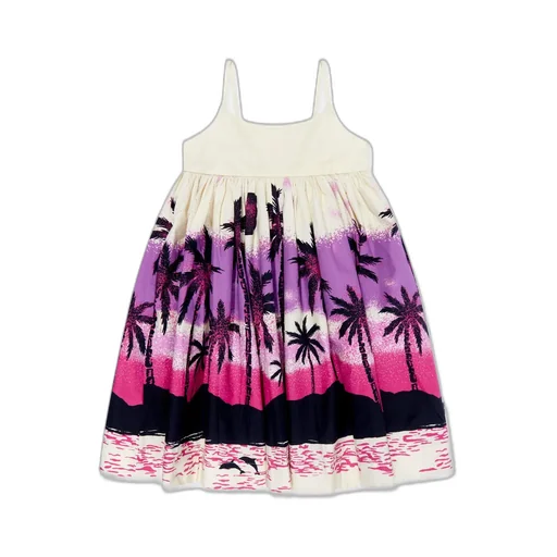 Molo Kids Chiyo Palm Tree Printed Dress