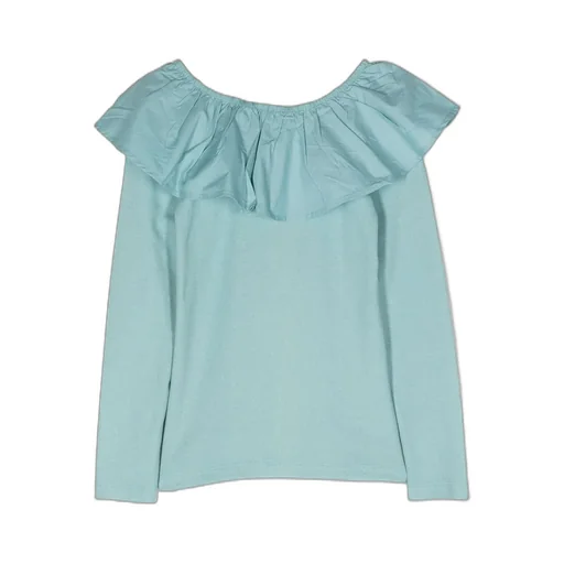 Molo Kids Renate Poplin Collar Long-Sleeved Top