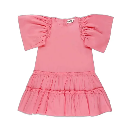 Molo Kids Cat Puff Sleeved Dress