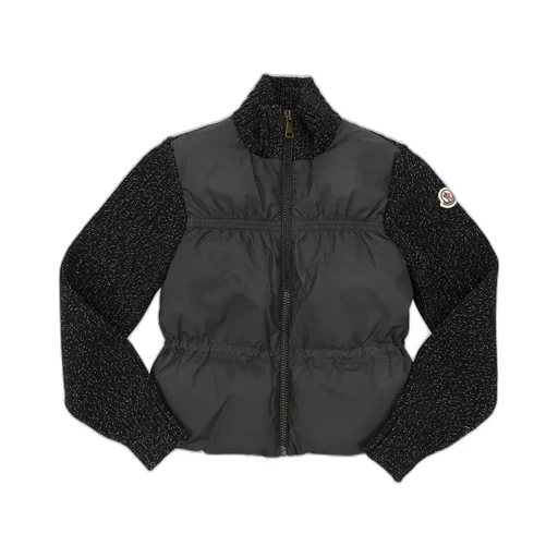 Moncler Enfant Padded Lurex Knitted Cardigan