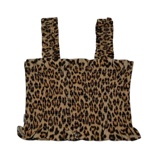 Molo Kids Rolfia Leopard Printed Cropped Top