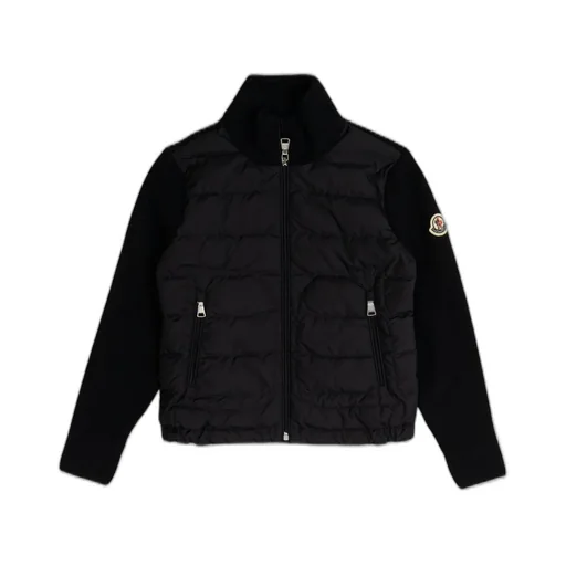 Moncler Enfant Logo Patch Padded Zip-Up Cardigan
