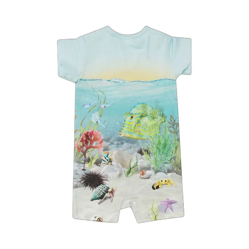 Molo Kids Finn Printed Short Sleeve Romper