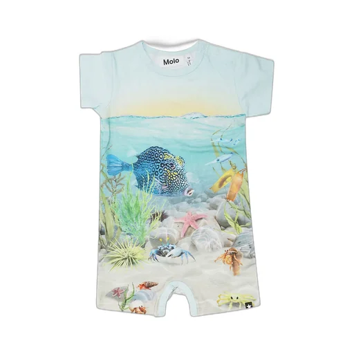 Molo Kids Finn Printed Short Sleeve Romper