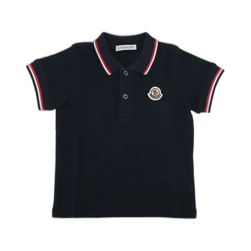 Moncler Enfant Embroidered Logo Polo Shirt
