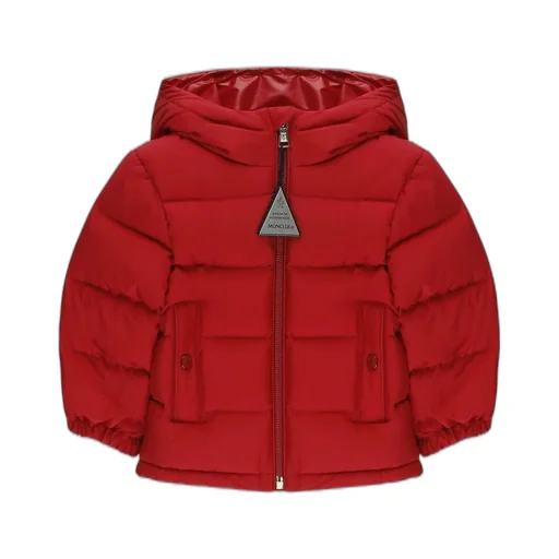 Moncler Enfant Zip-Up Hooded Puffer Jacket