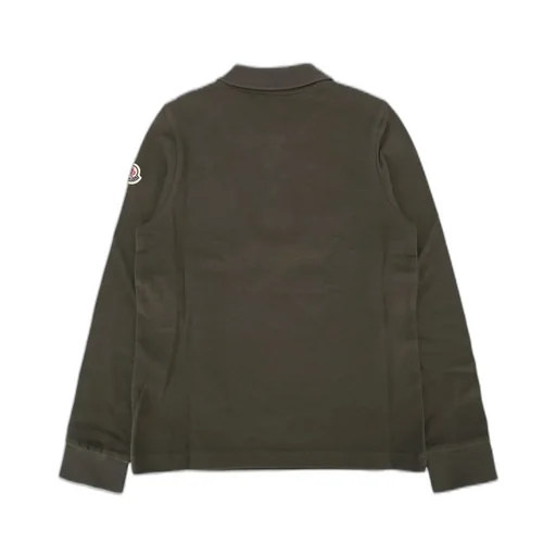 Moncler Enfant Logo Patch Long-Sleeved Polo Shirt