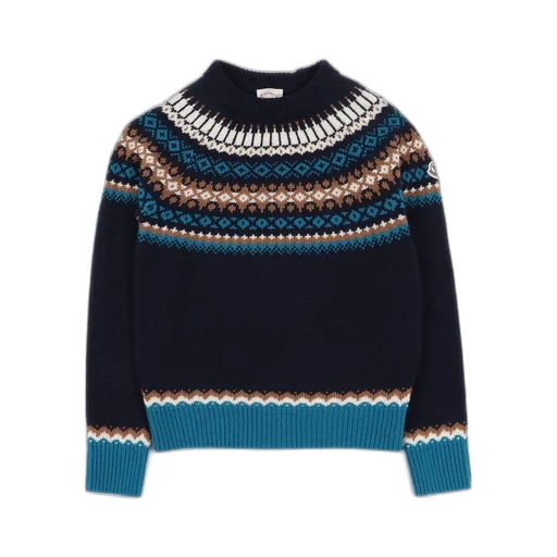 Moncler Enfant Fair-Isle Pattern Crewneck Knitted Jumper