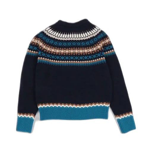 Moncler Enfant Fair-Isle Pattern Crewneck Knitted Jumper