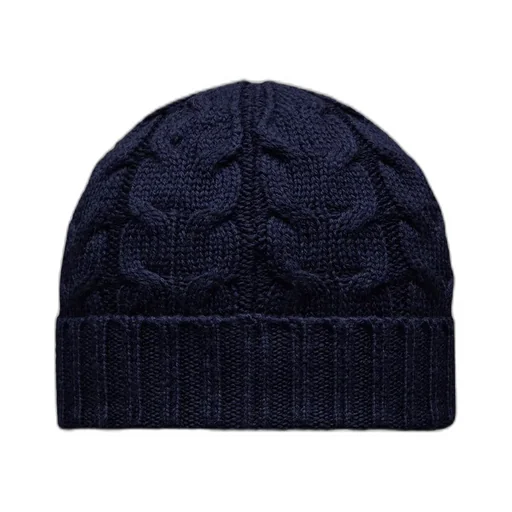 Moncler Enfant Logo Patch Cable-Knitted Beanie