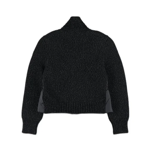 Moncler Enfant Padded Metallic Zip-Up Cardigan