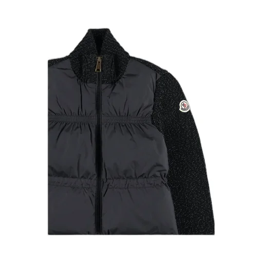 Moncler Enfant Padded Metallic Zip-Up Cardigan