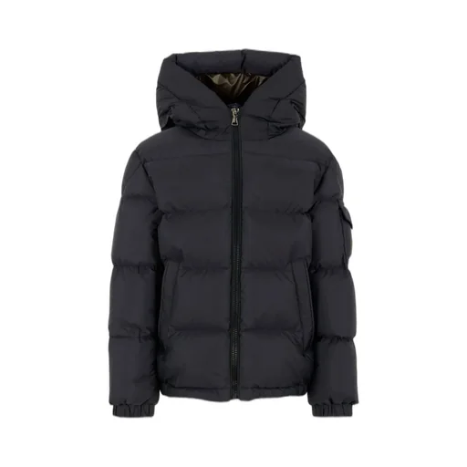 Moncler Enfant Logo Patch Hooded Padded Jacket