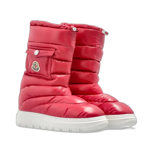Moncler Enfant Gaia Logo Patch Padded Snow Boots