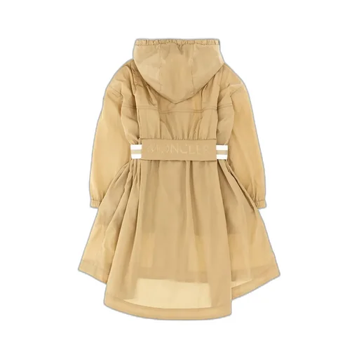 Moncler Enfant Logo-Printed Belted-Waist Hooded Rain Jacket