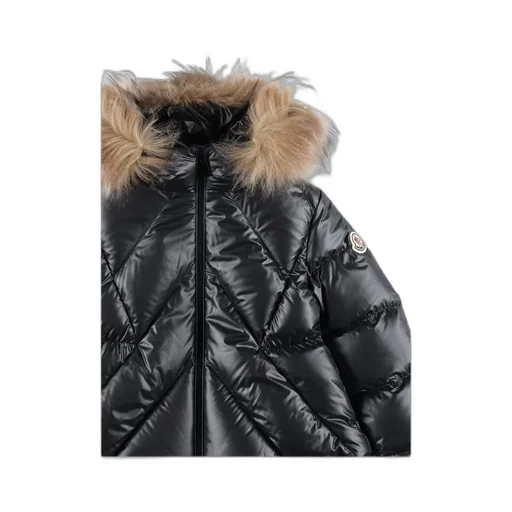Moncler Enfant Domas Shearling-Trimmed Hooded Down Jacket