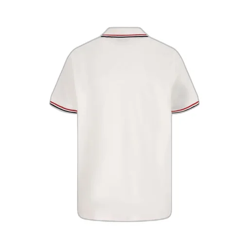 Moncler Enfant Logo Patch Strip-Trim Polo Shirt