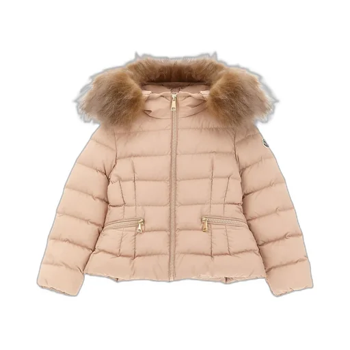 Moncler Enfant Boedette Hooded Shearling-Trimmed Down Jacket